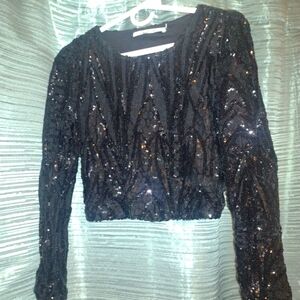 Black Sequined Sweater.